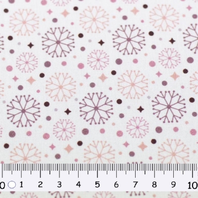 Baumwolle | BELLE Eiskristall | Weiß Bordeaux